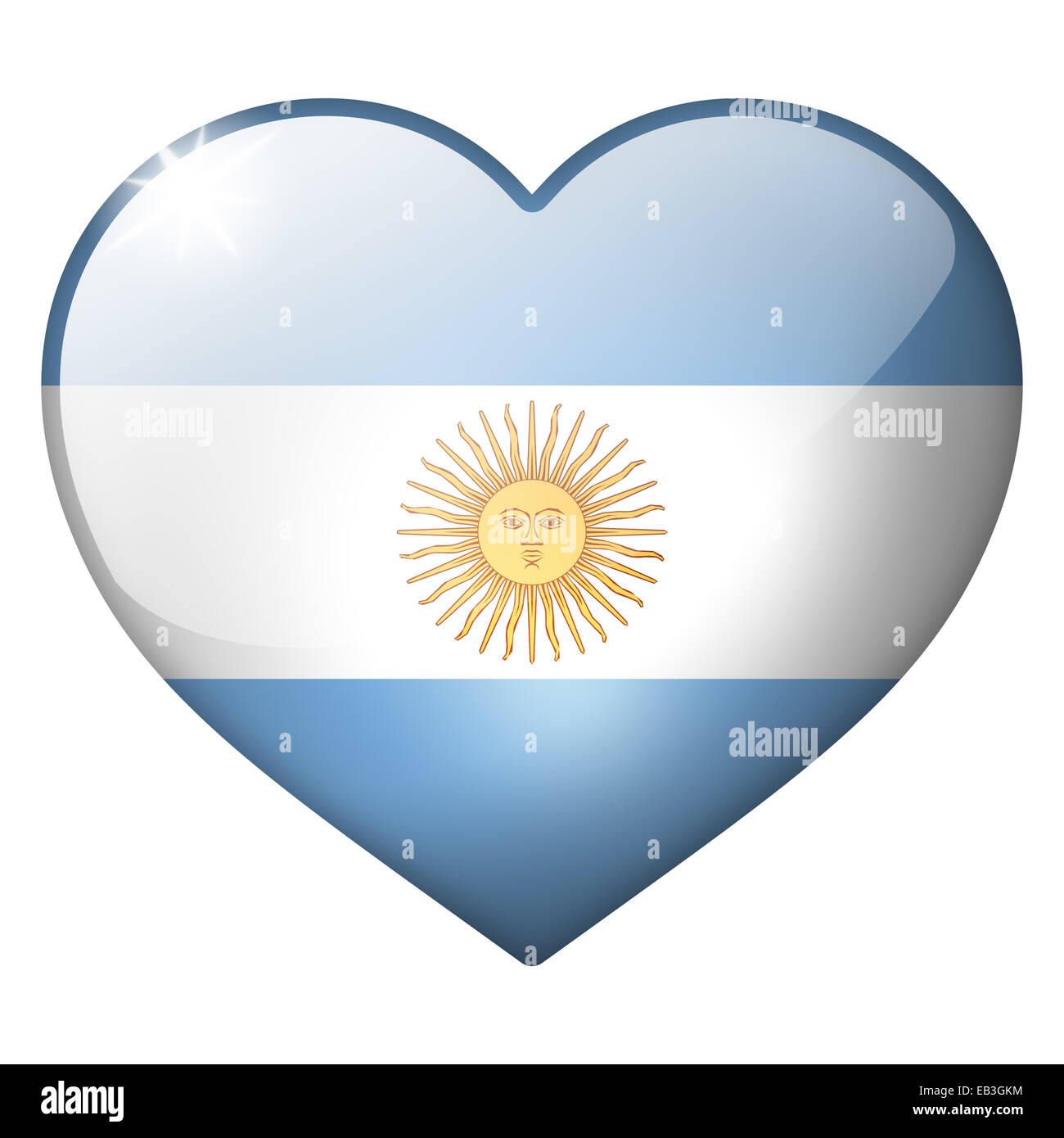argentina heart button Stock Photo - Alamy