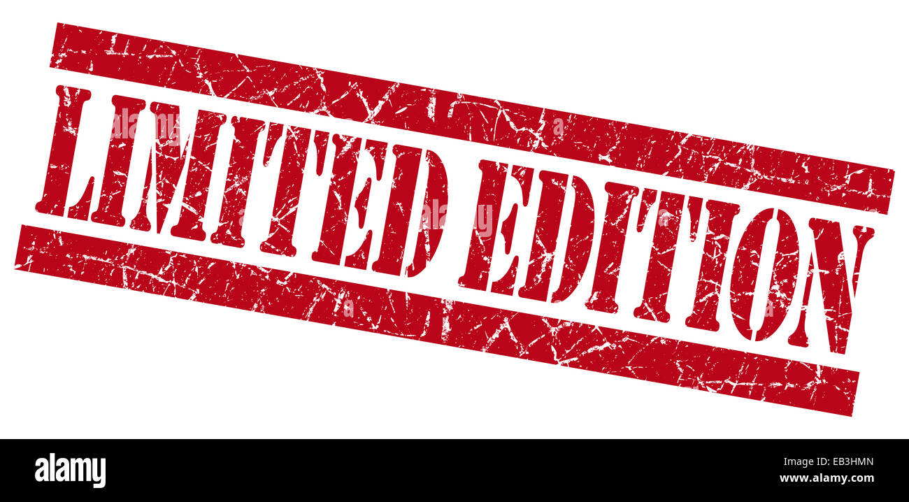 Limited edition grunge red stamp Stock Photo - Alamy