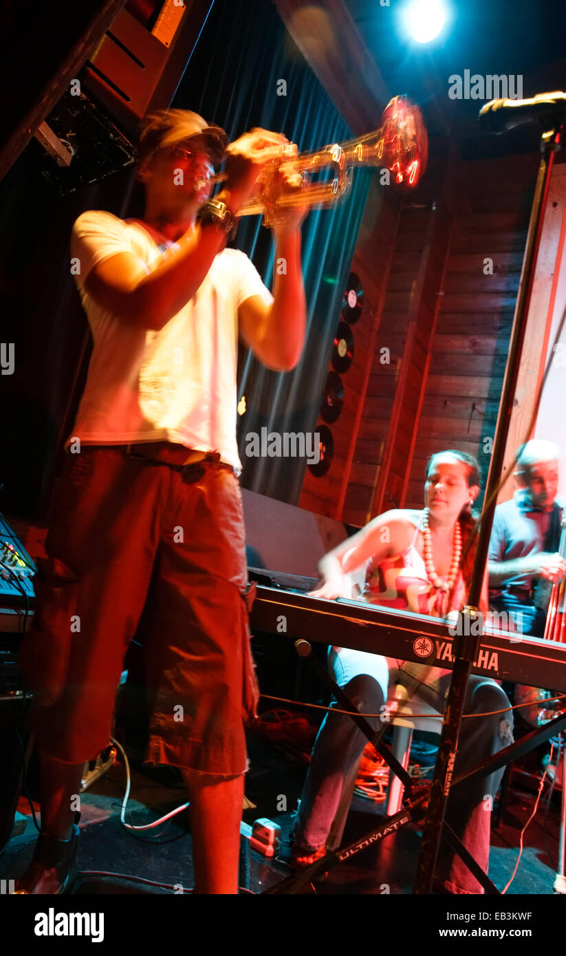 Salsa band playing in Nuyorican Cafe, Old San Juan, Puerto Rico Stock Photo Alamy