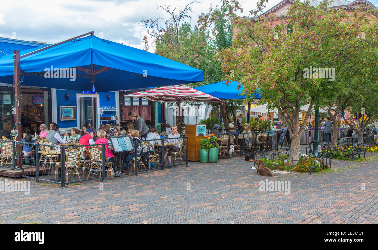 Downtown Aspen in the Rocky Mountains of Colorado Stock Photo