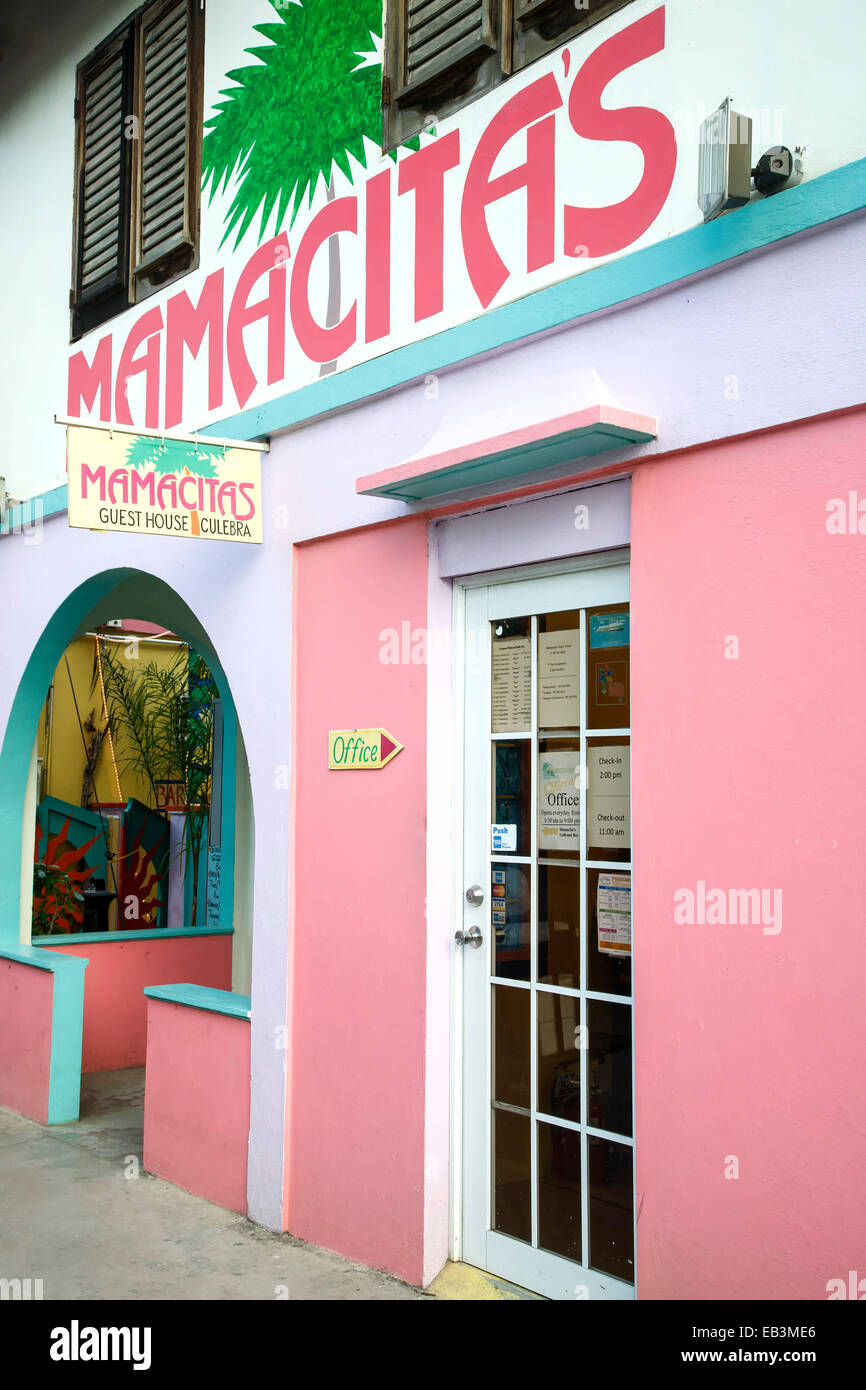 Entrance, Mamacita's Guest House, Culebra, Puerto Rico Stock Photo