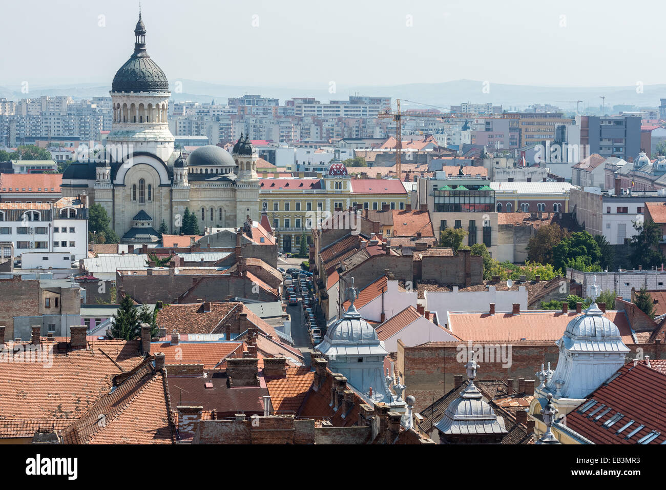 High View Of Cluj Napoca City In Romania Stock Photo - Alamy