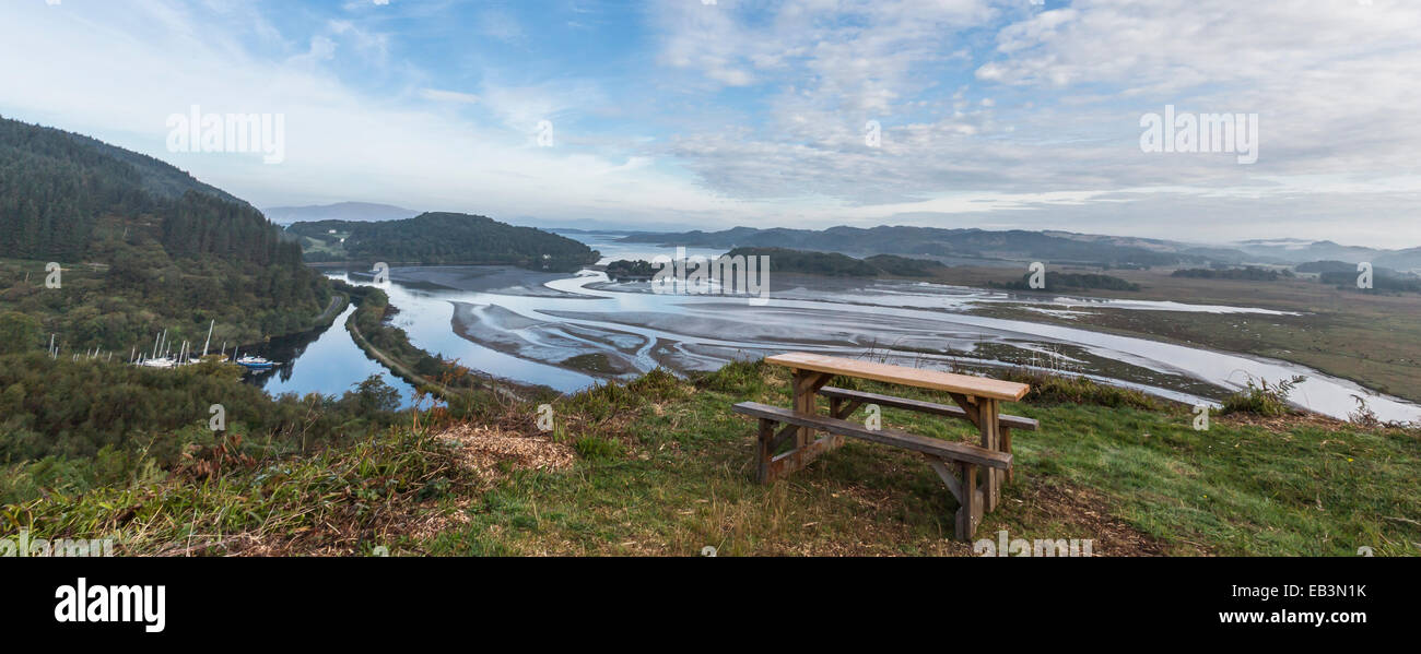 View over Moine Mhor at Crinan in West Argyll, Scotland. Stock Photo