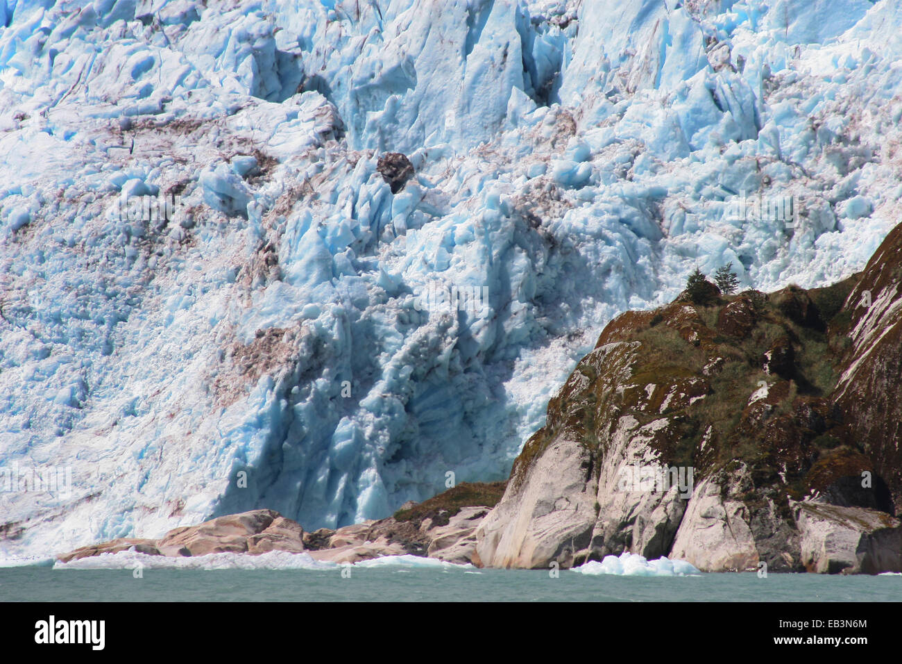 Amalia Glacier, also known as Skua Glacier, is a tidewater glacier located in Bernardo O'Higgins National Park, Patagonia, Chile Stock Photo