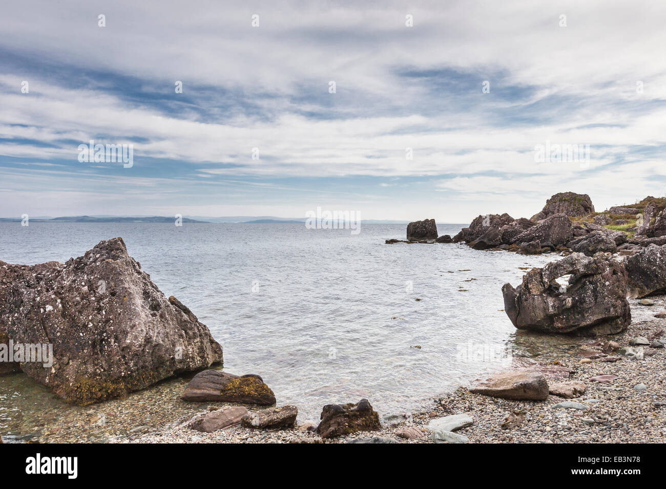 Coast at the Fallen Rocks site in Glen Sannox on Arran in Scotland ...
