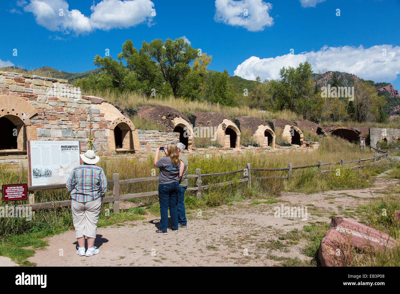 Historic Coke Ovens at Redstone Coke Oven Historic District on Route 133 in the town of Redstone Colorado Stock Photo