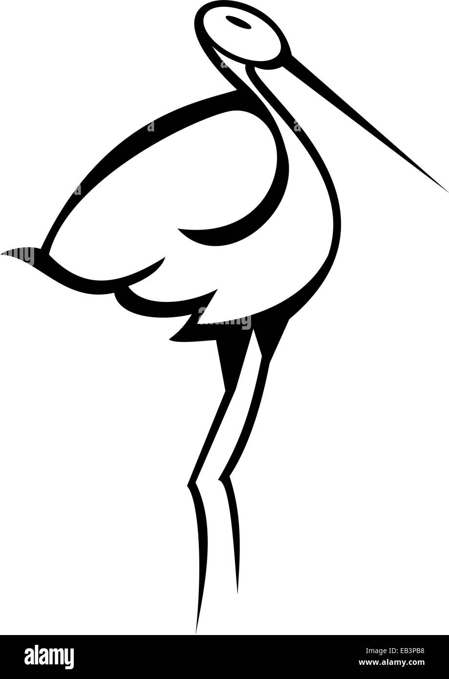 heron clipart black and white