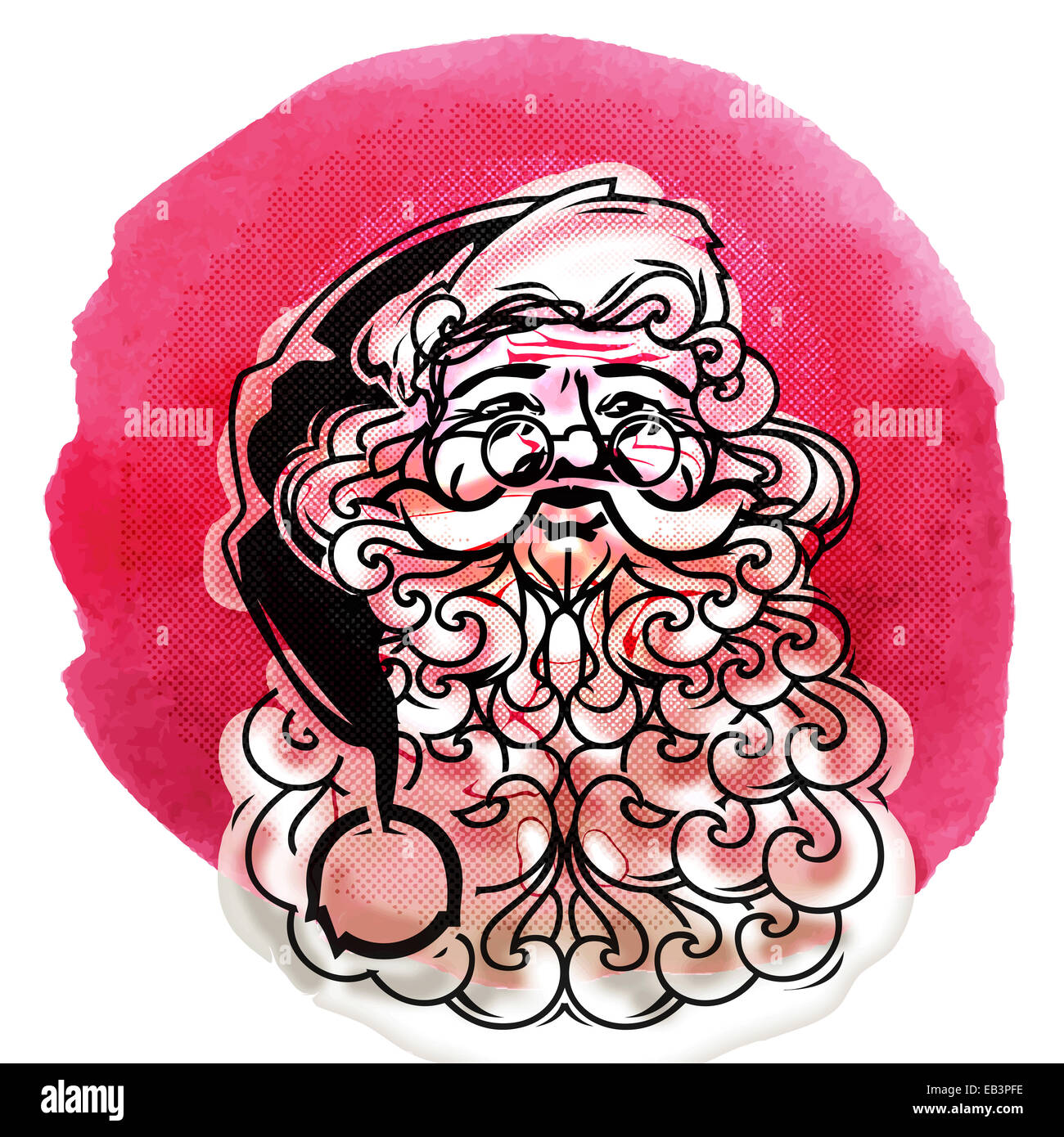 Santa Claus symbol. Merry Christmas icon vector Stock Photo