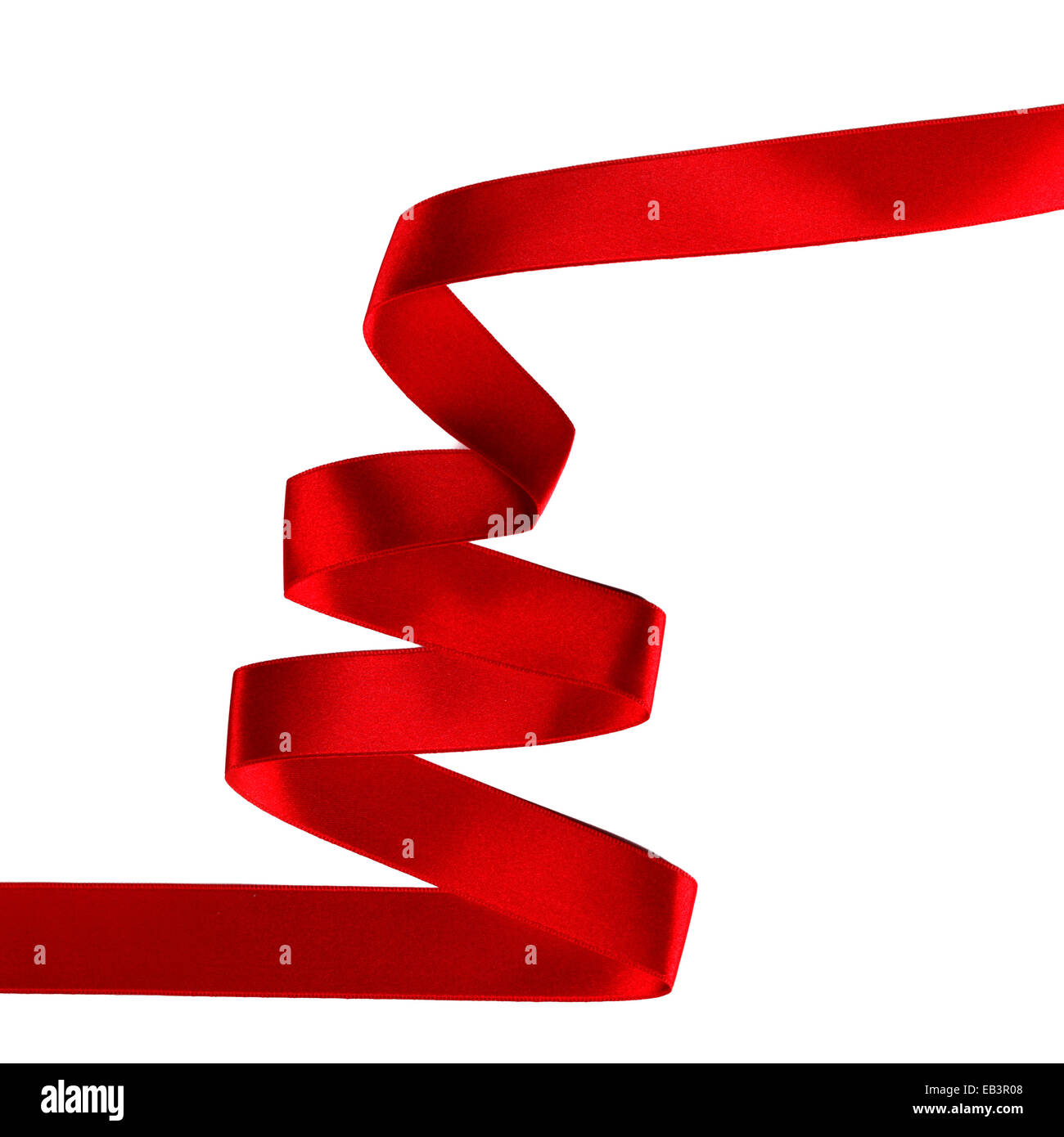 Red ribbon christmas tree isolated on white background Stock Photo Alamy