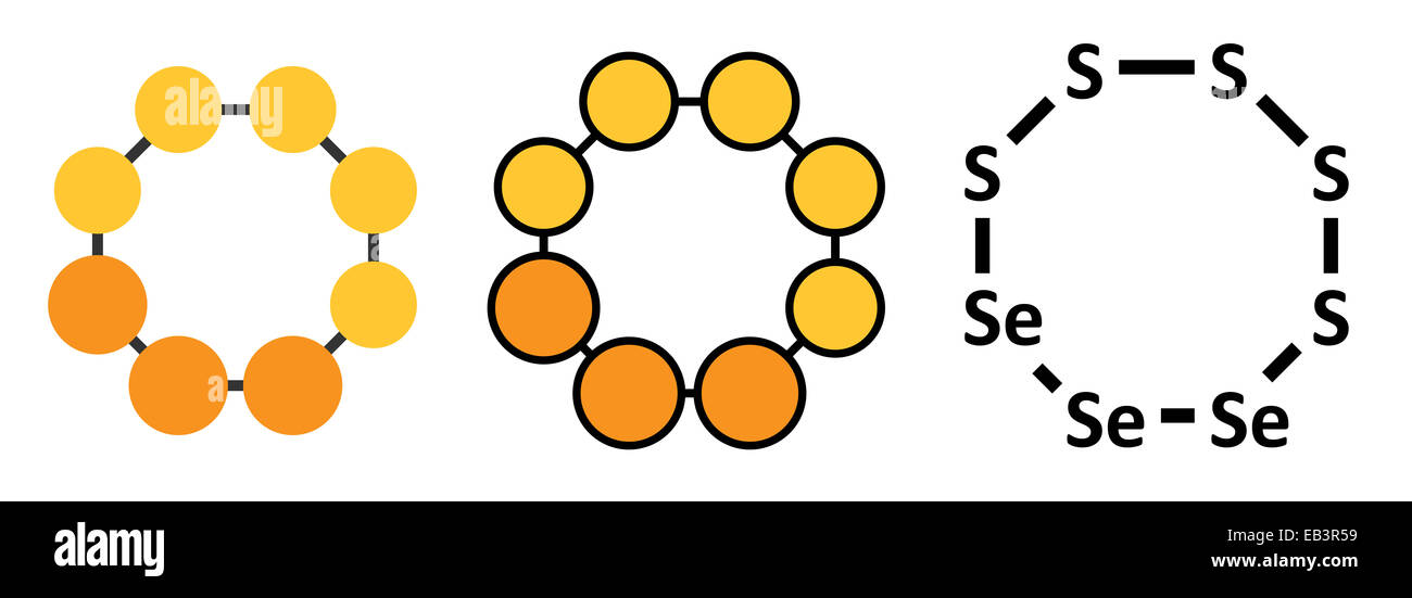 Selenium disulfide dandruff shampoo active ingredient molecule. Selenium sulfide has antifungal