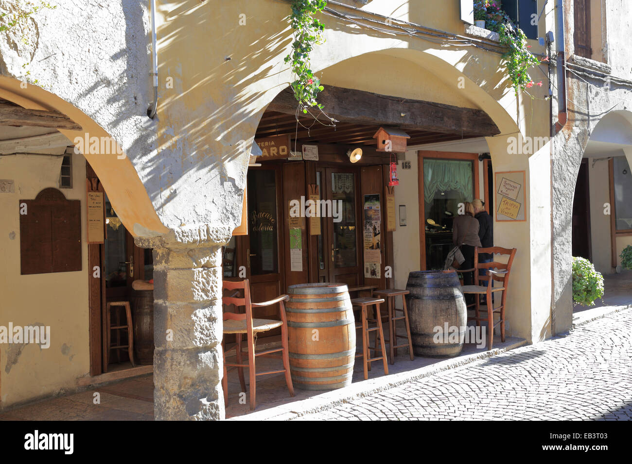 Osteria Al Bacaro Via Browning Street Asolo Italy Veneto Stock