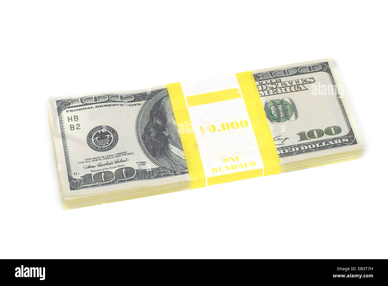 Stack of money- cash of US dollars isolated on white background Stock ...