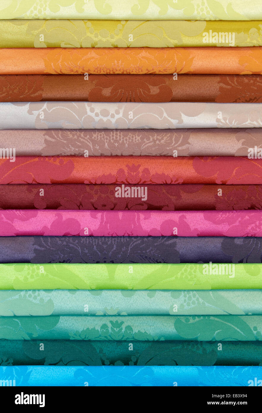 Colorful Folded Curtain Fabric Swatch Stock Photo 75689184 Alamy