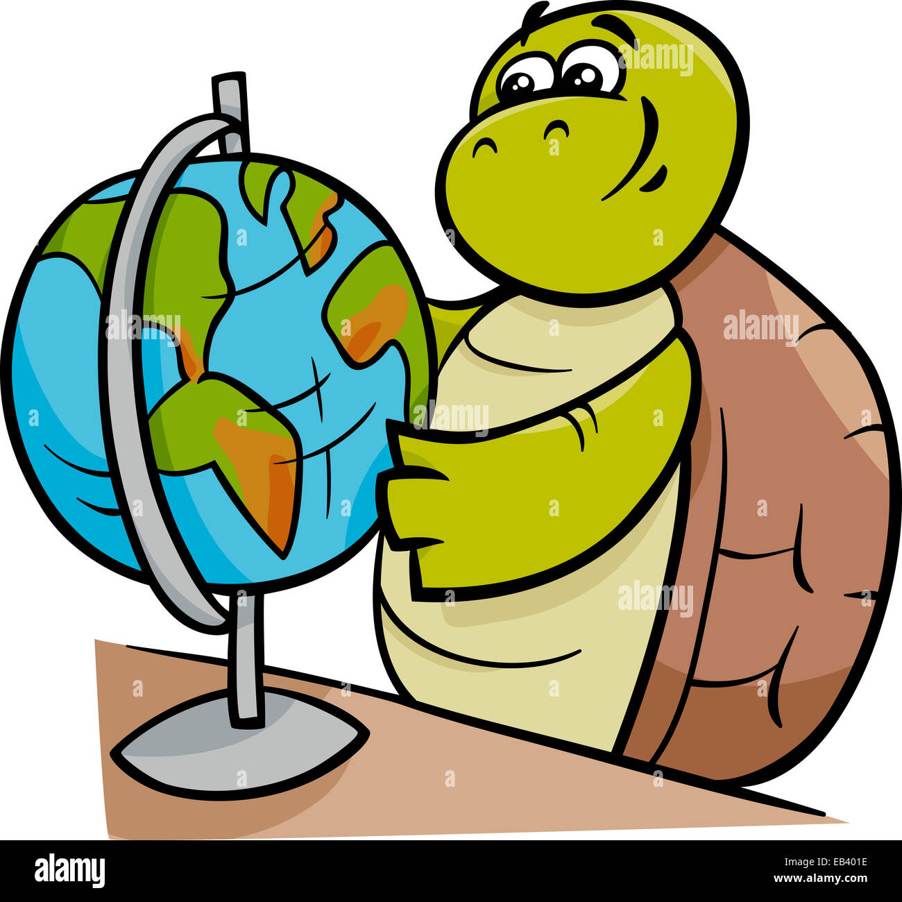 Globe cartoon illustration hi-res stock photography and images - Alamy