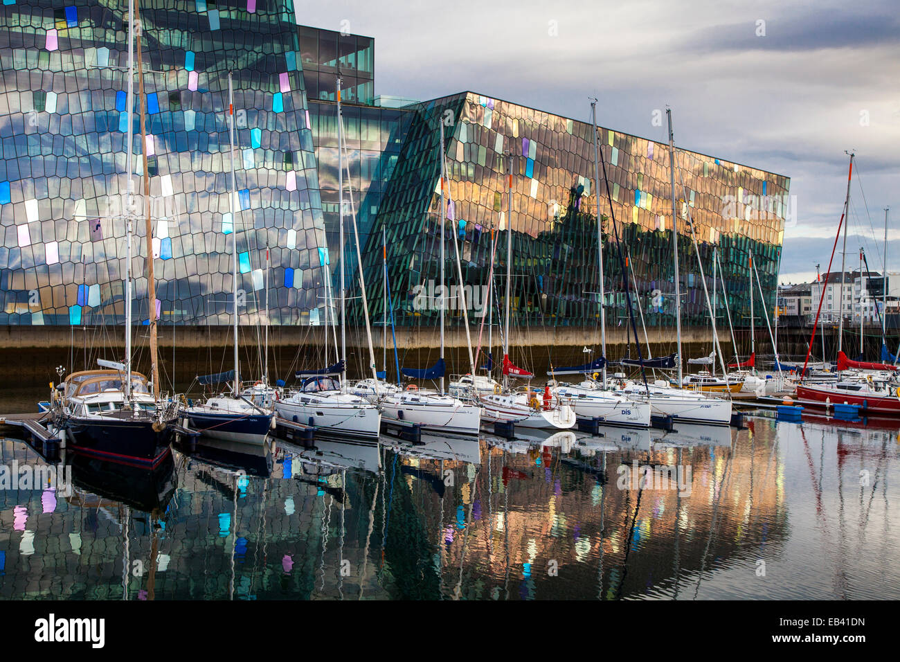 Harpa Concert Hall and Conference Center on the Reykjavik waterfront, Iceland Stock Photo