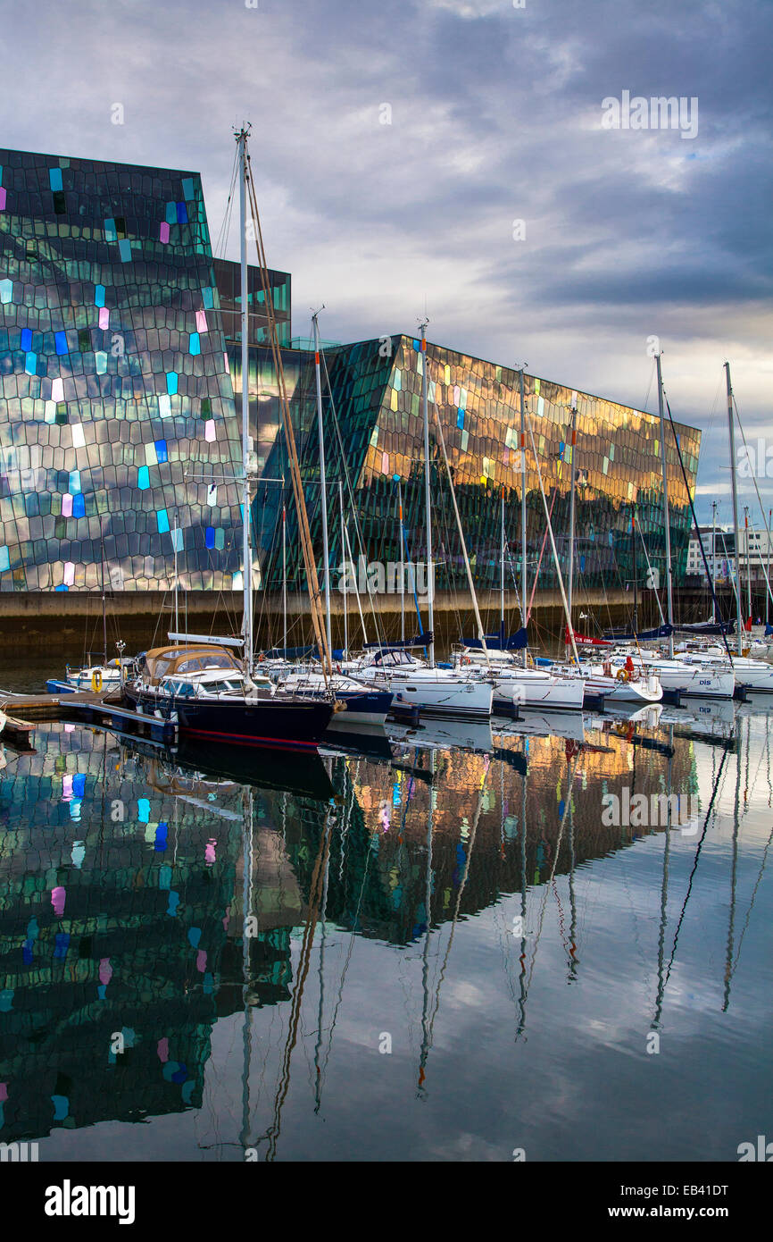 Harpa Concert Hall and Conference Centre on the Reykjavik waterfront, Iceland Stock Photo