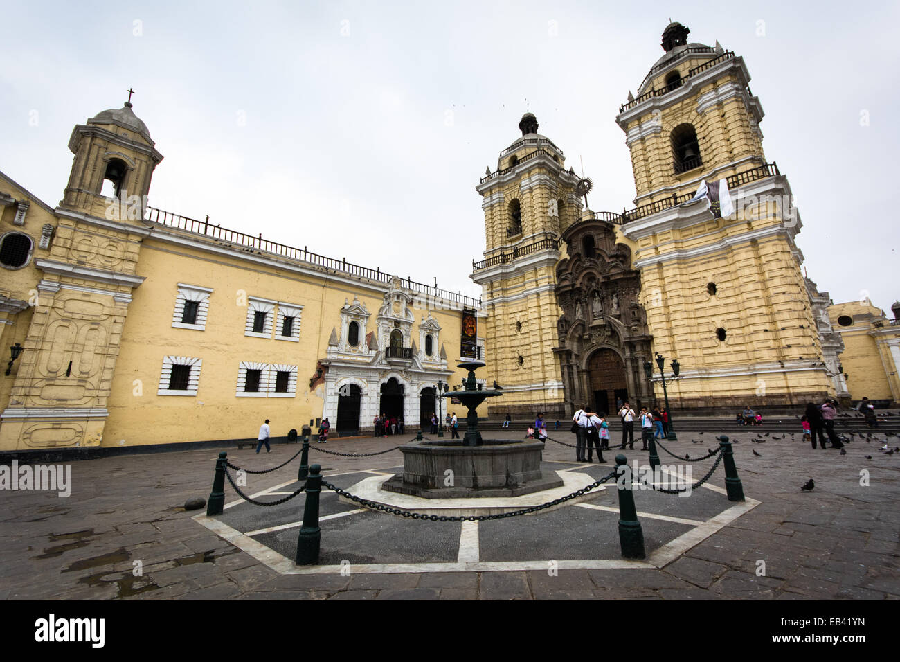 Basilica San Francisco in historic downtown Lima Peru Stock Photo