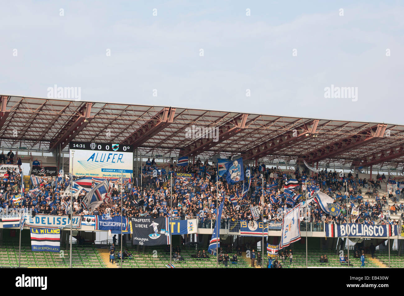 Fans (Sampdoria), NOVEMBER 23, 2014 - Football / Soccer : Italian "Serie A" match between Cesena 1-1 Sampdoria at Stadio Dino Manuzzi in Cesena, Italy. (Photo by Maurizio Borsari/AFLO) Stock Photo