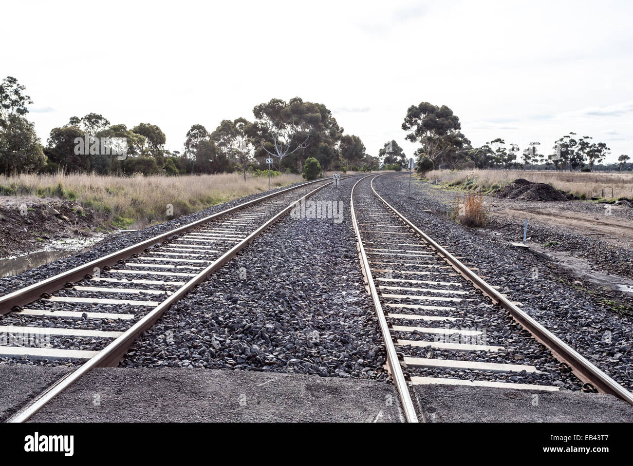 Country railway tracks near Melbourne, Australia Stock Photo Alamy