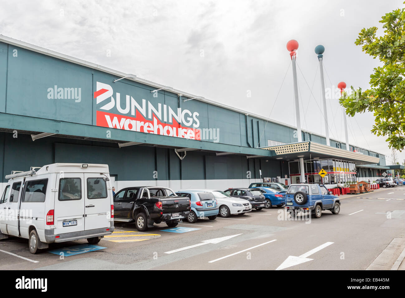 Bunnings hardware store at modern shopping precinct at Maroochydore on