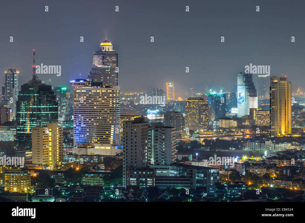 Bangkok city night view, Thailand Stock Photo - Alamy