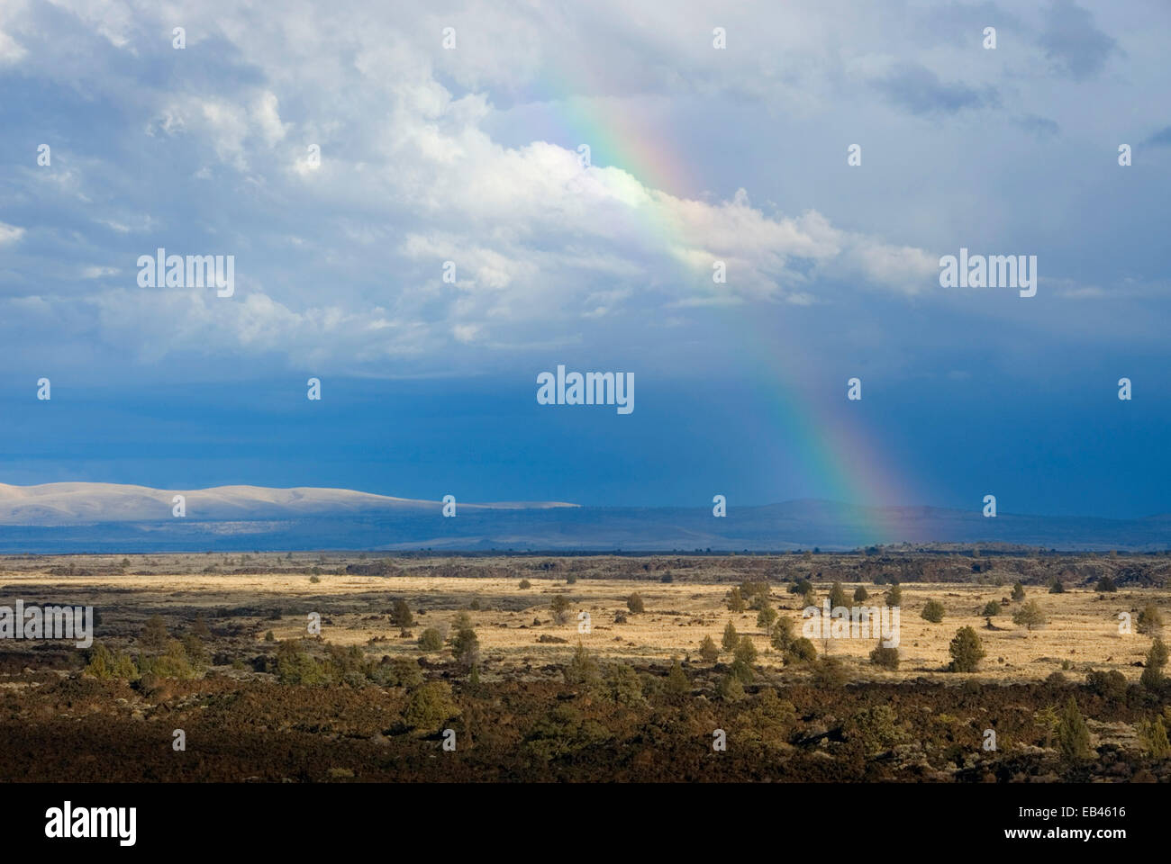Rainbow from Devils Homestead Lava Flow Overlook, Lava Beds National ...