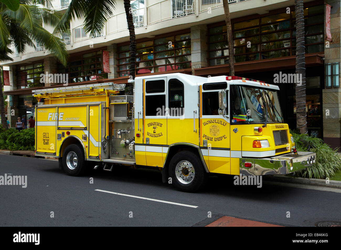 Yellow fire truck in Hawaii : r/mildlyinteresting