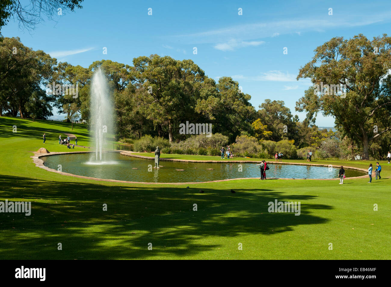 Fountain Lake in Kings Park, Perth, WA, Australia Stock Photo