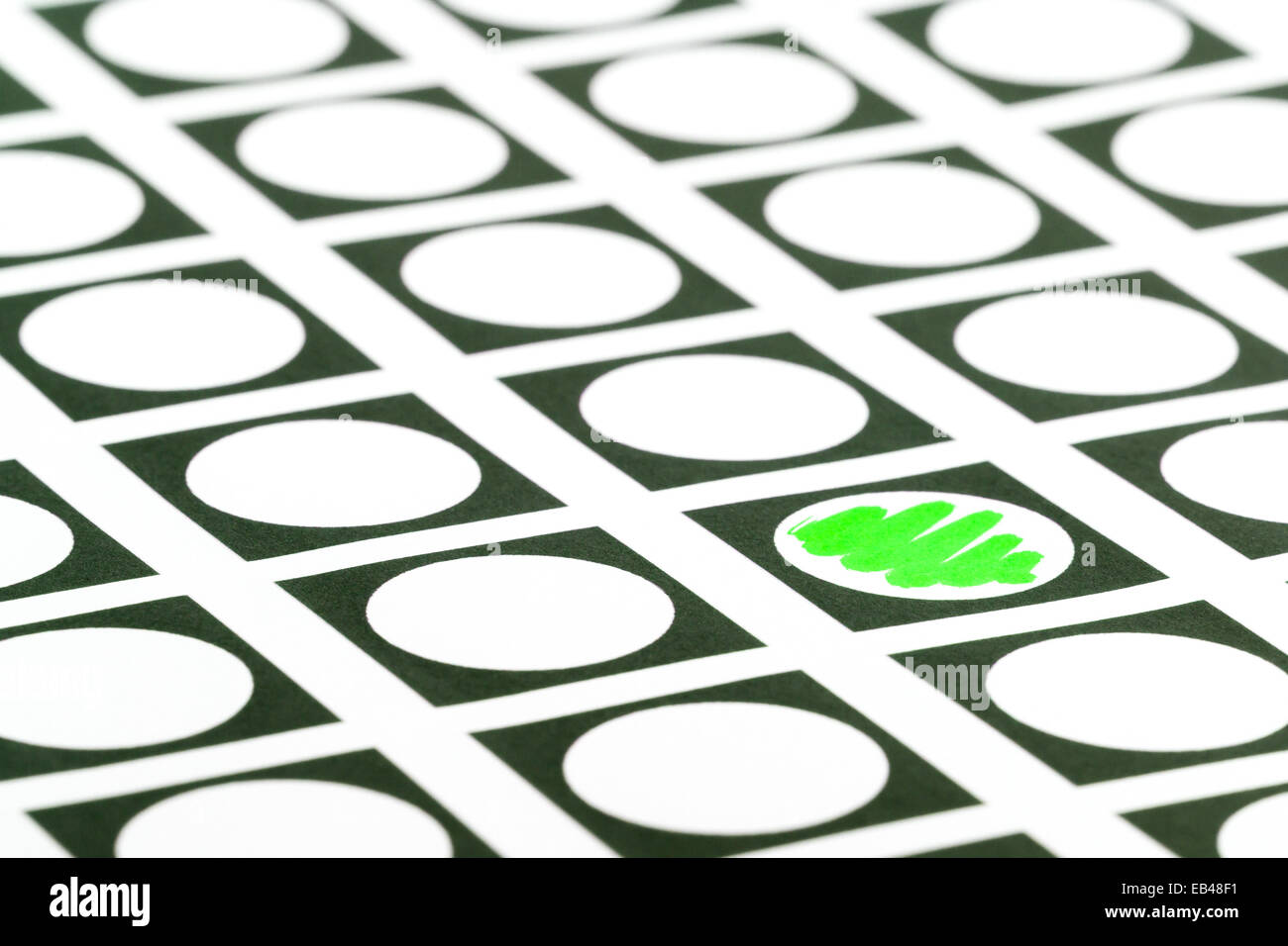 Large empty checklist with one box filled stock photo alamy