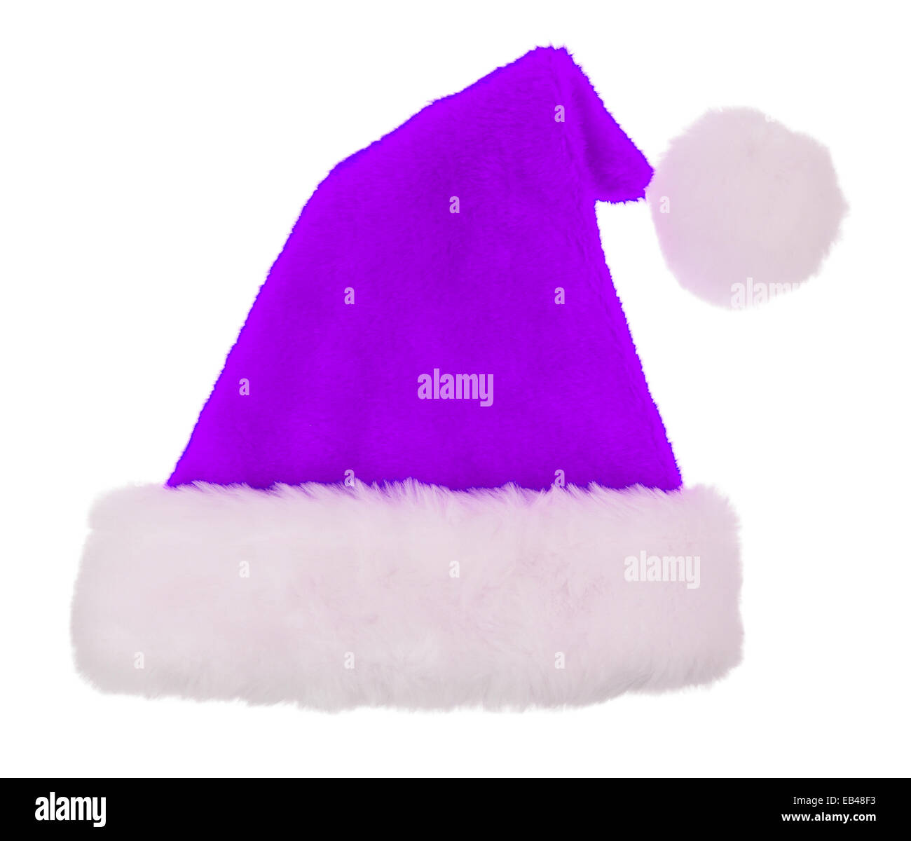 purple and white santa hat