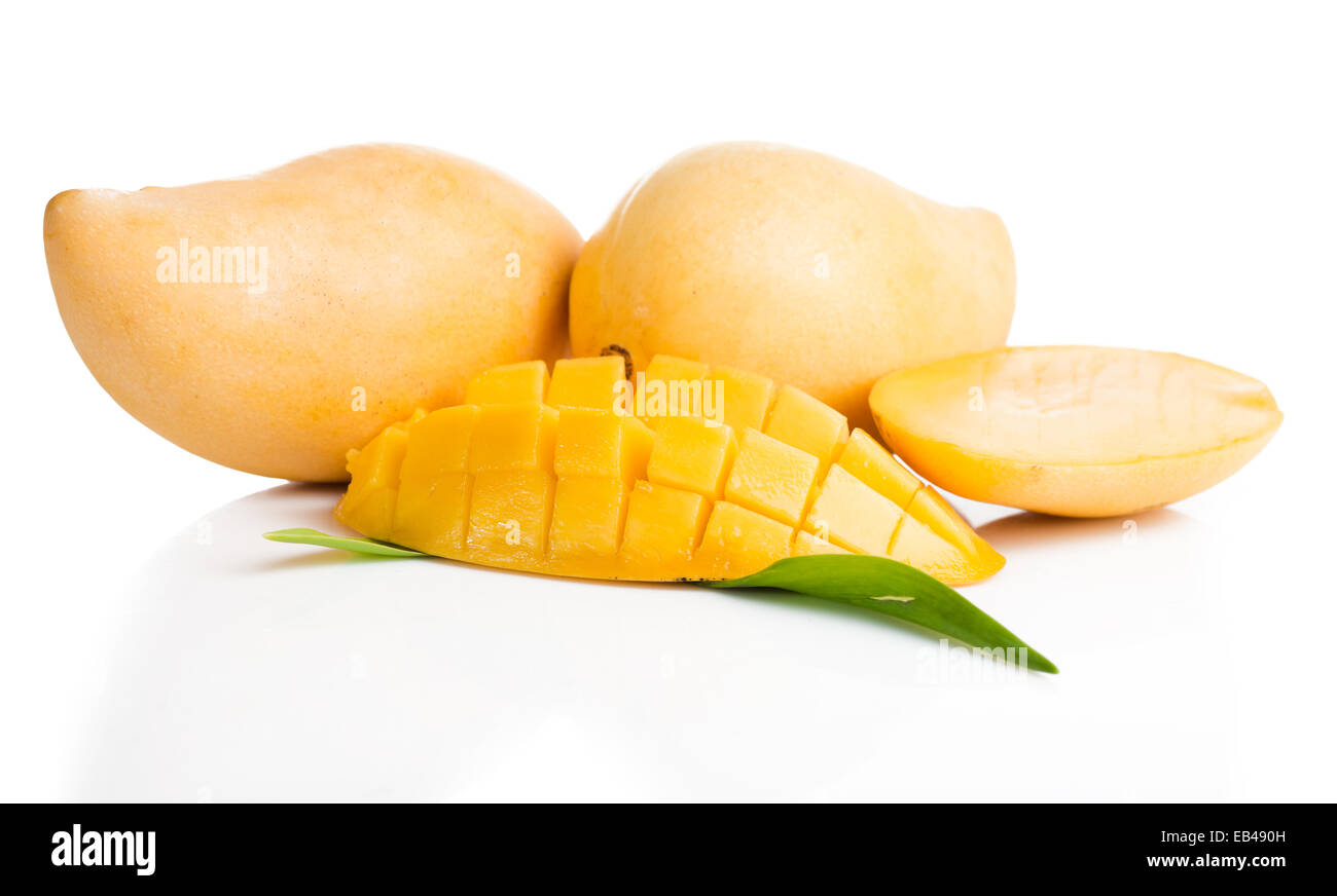 top view rotten mango with worms on a white background Stock Photo - Alamy