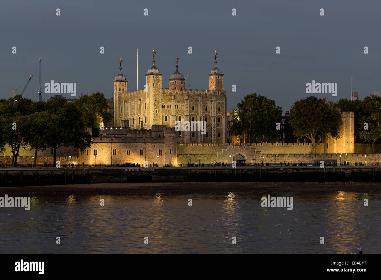 Entry to the Traitors' Gate at the Tower of London taken from across