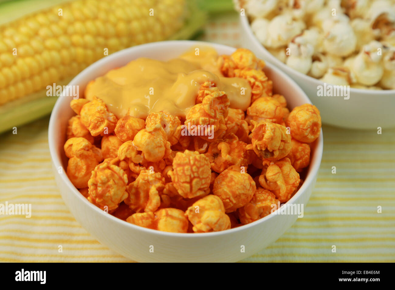 Cheddar Cheese Popcorn Stock Photo Alamy