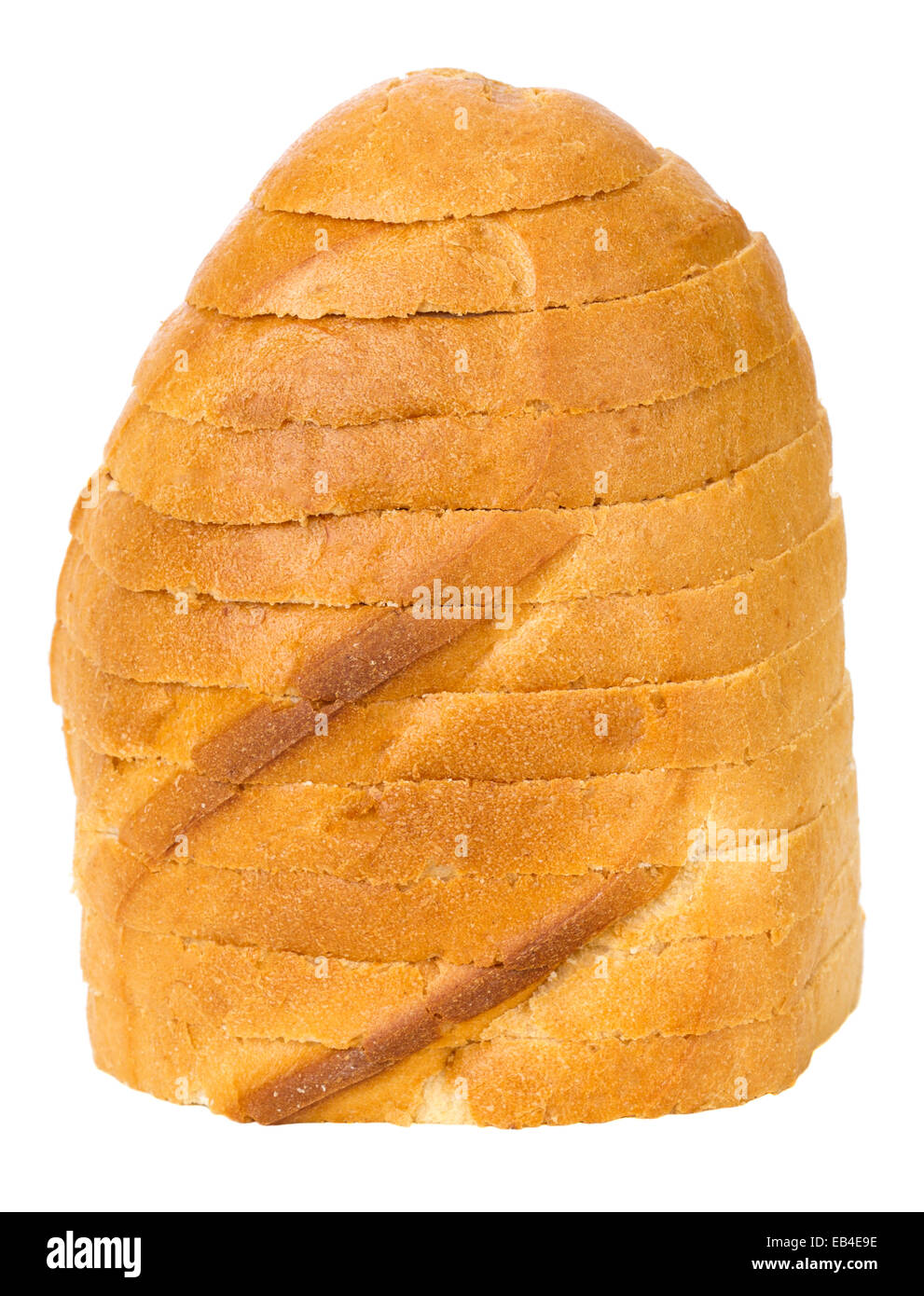 Half sliced bread isolated over white background Stock Photo