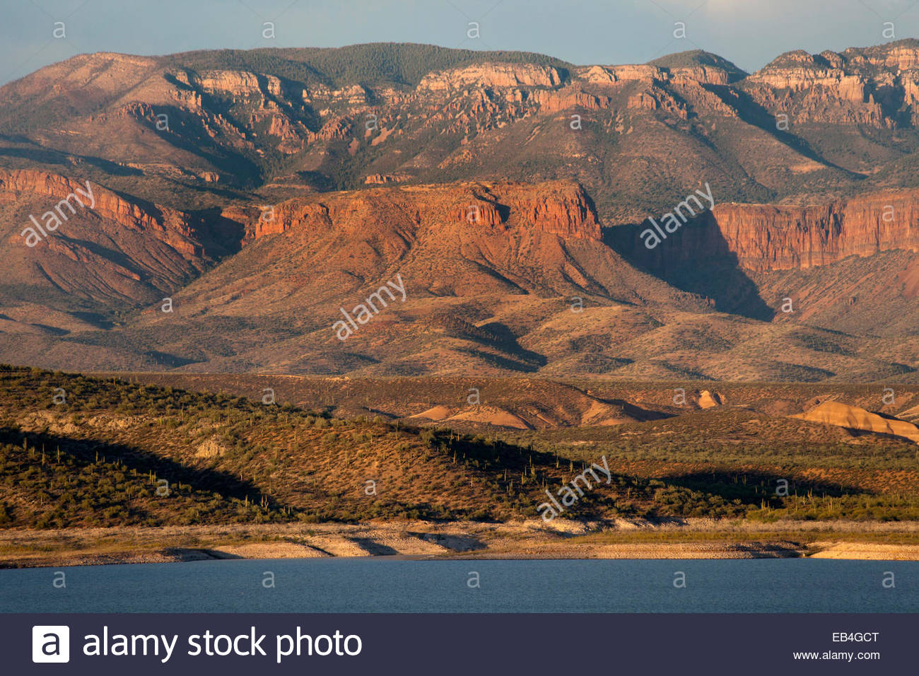 The Sierra Ancha mountains above Roosevelt Lake in the Tonto Basin in Stock Photo 75703400 Alamy