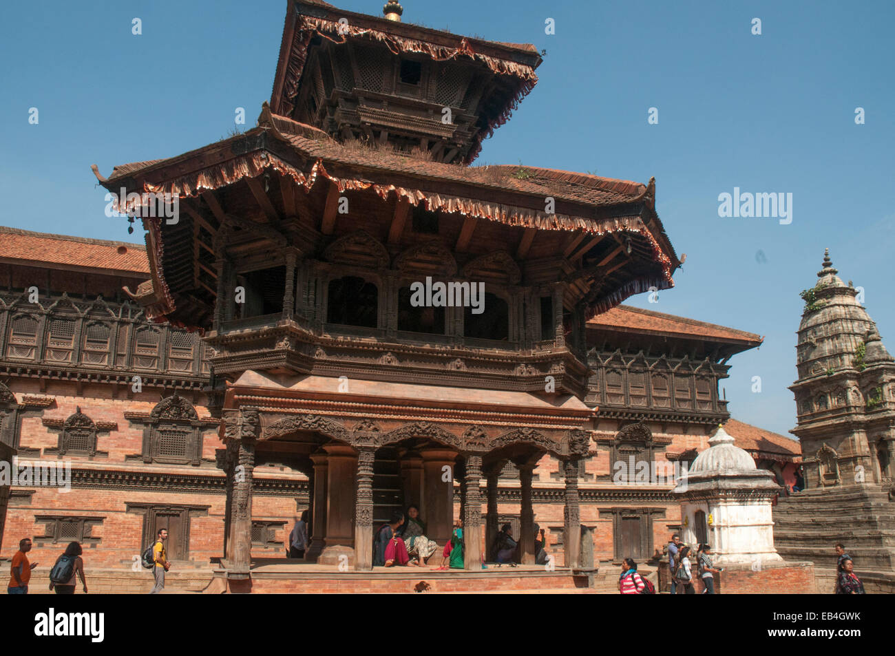Durbar Square, Bhaktapur, Kathmandu Valley, before the April 2015 earthquake Stock Photo