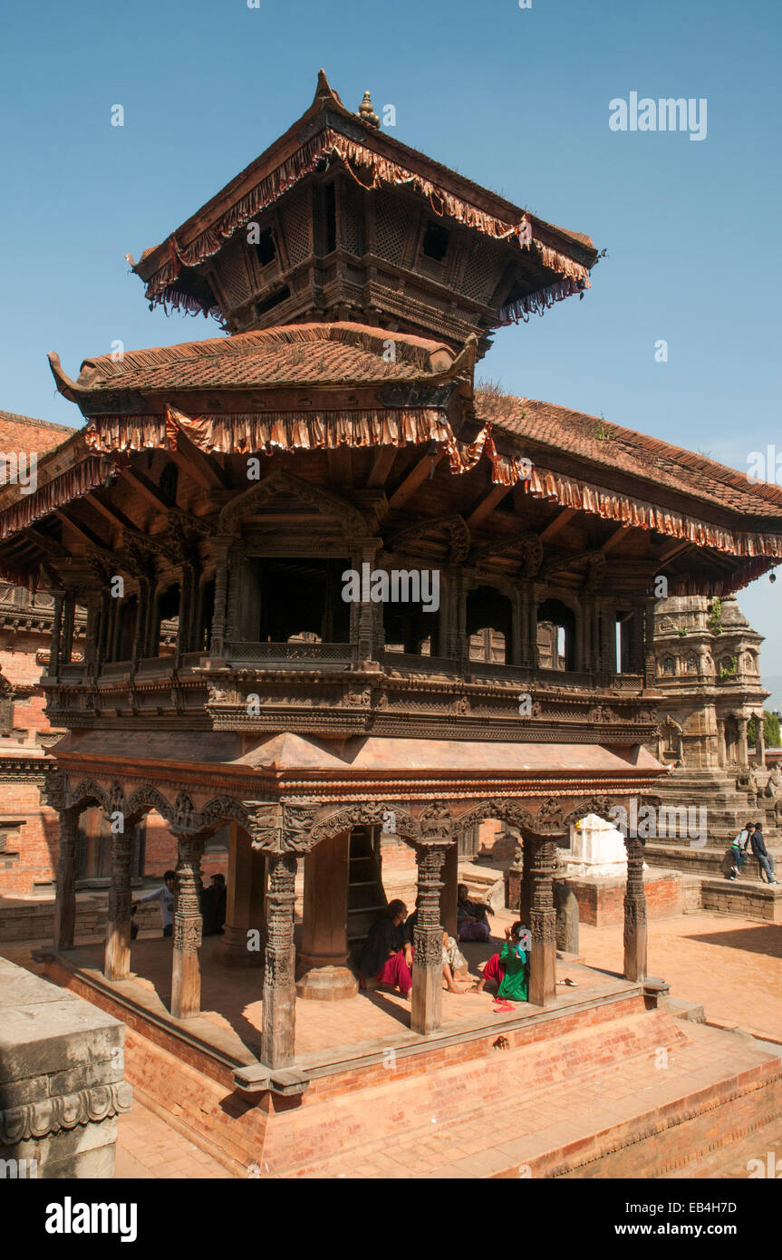 Durbar Square, Bhaktapur, Kathmandu Valley, before the catastrophic April 2015 earthquake Stock Photo