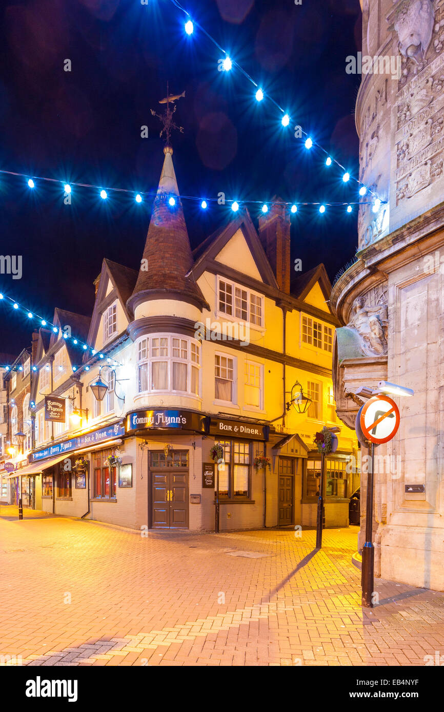 Tommy Flynn's Bar and Dinner Fish Street Northampton Town Centre. Stock Photo
