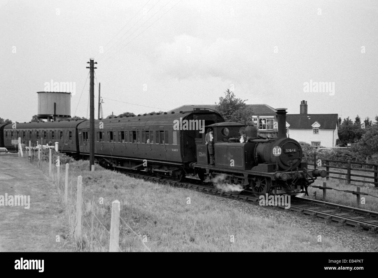 original steam locomotive class a1x number 32646 at havant hampshire england uk during the 1960s Stock Photo
