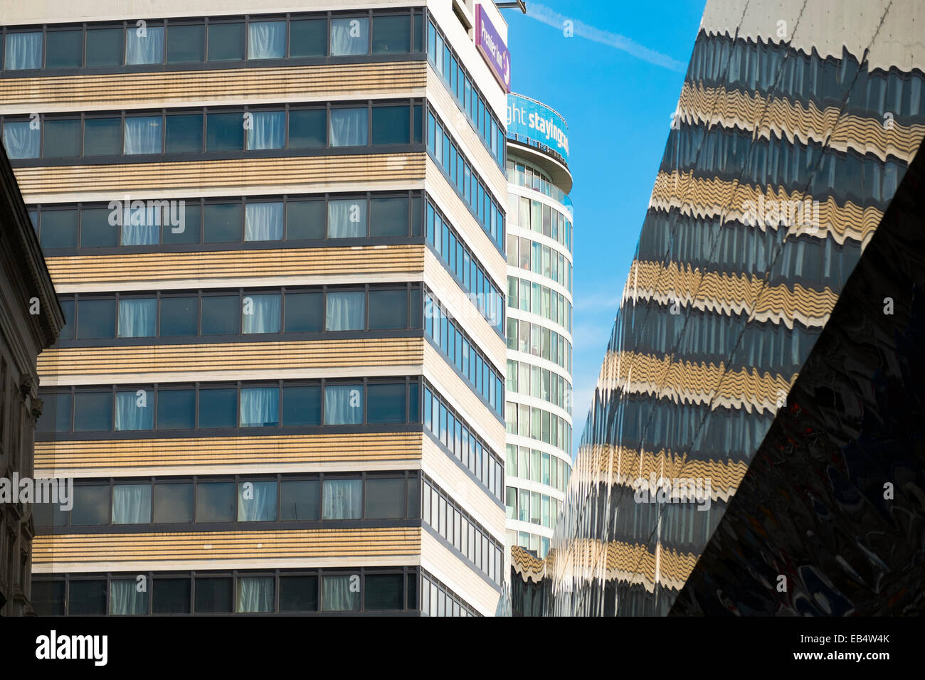 Architectural design in Birmingham city centre showing the Rotunda