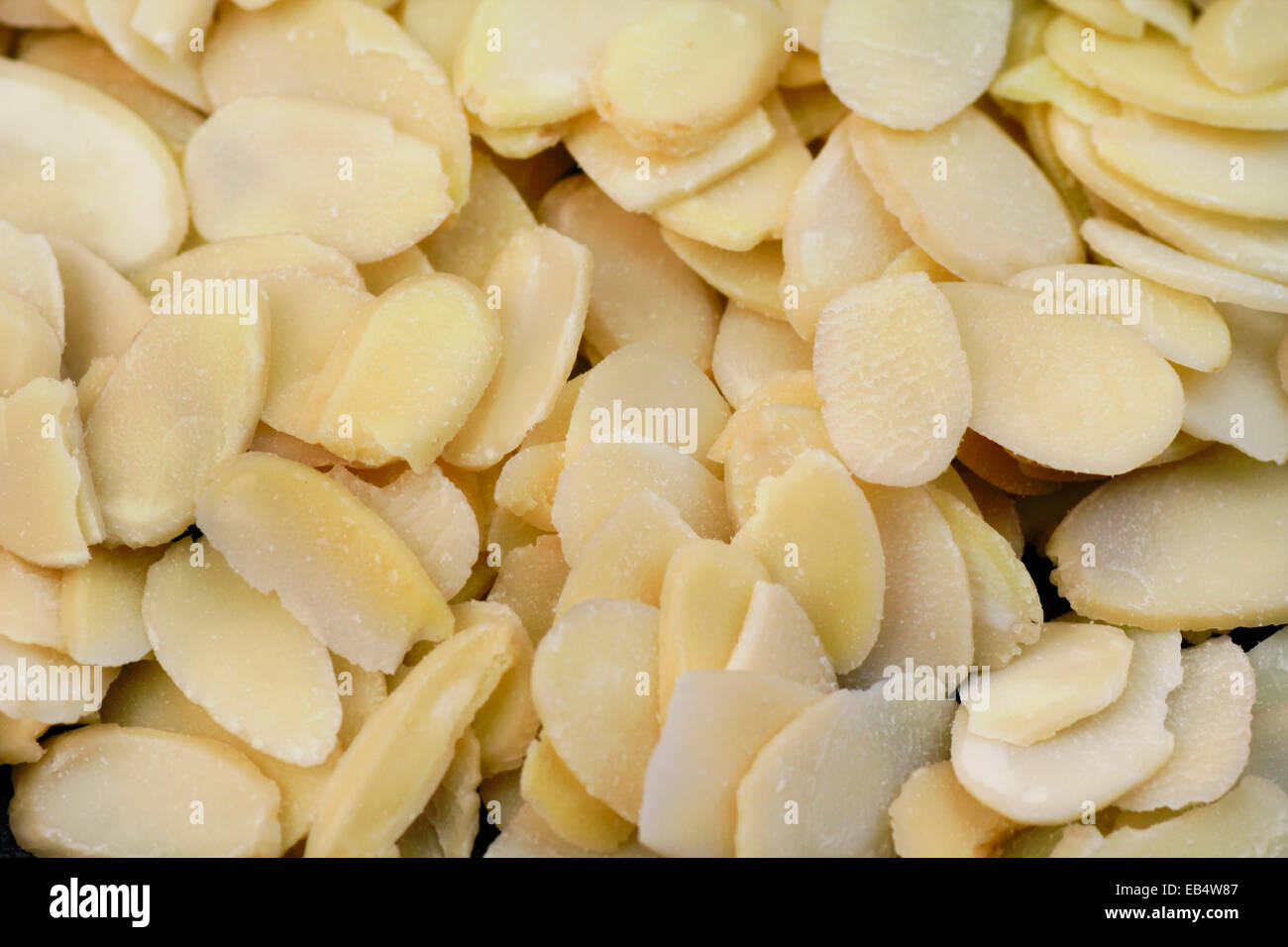 Sliced almonds Stock Photo