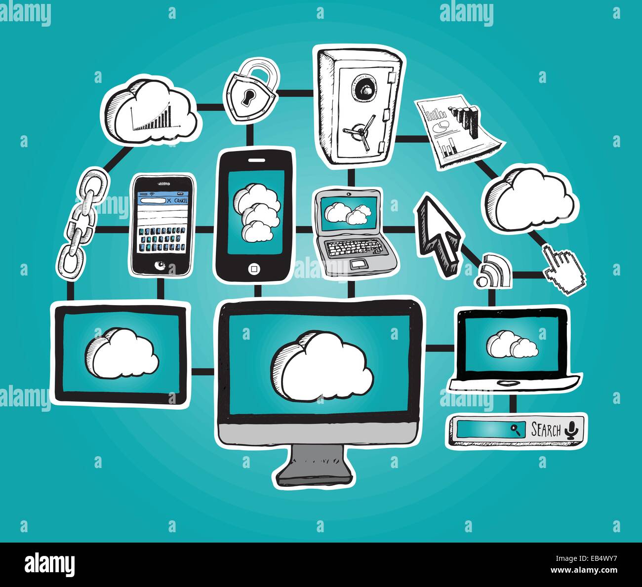Cloud computing graphics Stock Vector Image & Art - Alamy