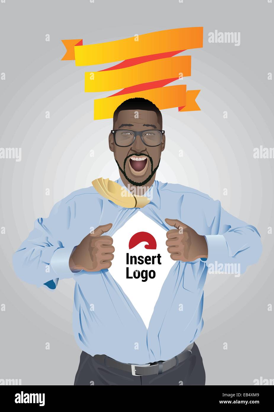 Businessman Pulling Shirt Open High Resolution Stock Photography and