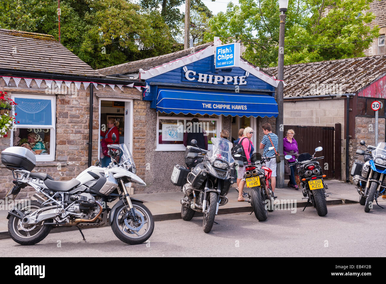 The Chippie Hawes at Hawes , Wensleydale ,  in the Yorkshire Dales in Yorkshire , England , Britain , Uk Stock Photo