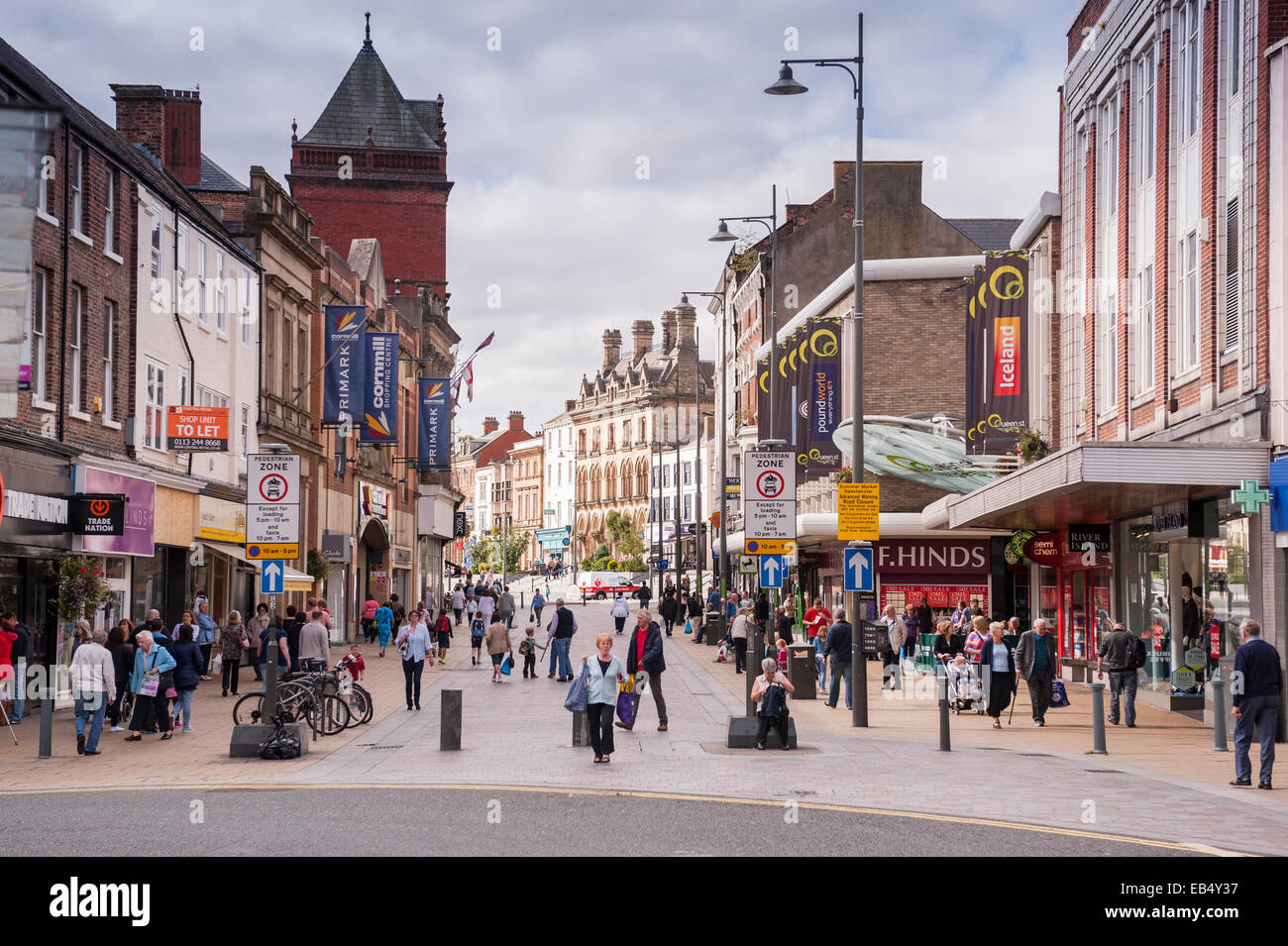 The town centre of Darlington , County Durham , England , Britain , Uk Stock Photo