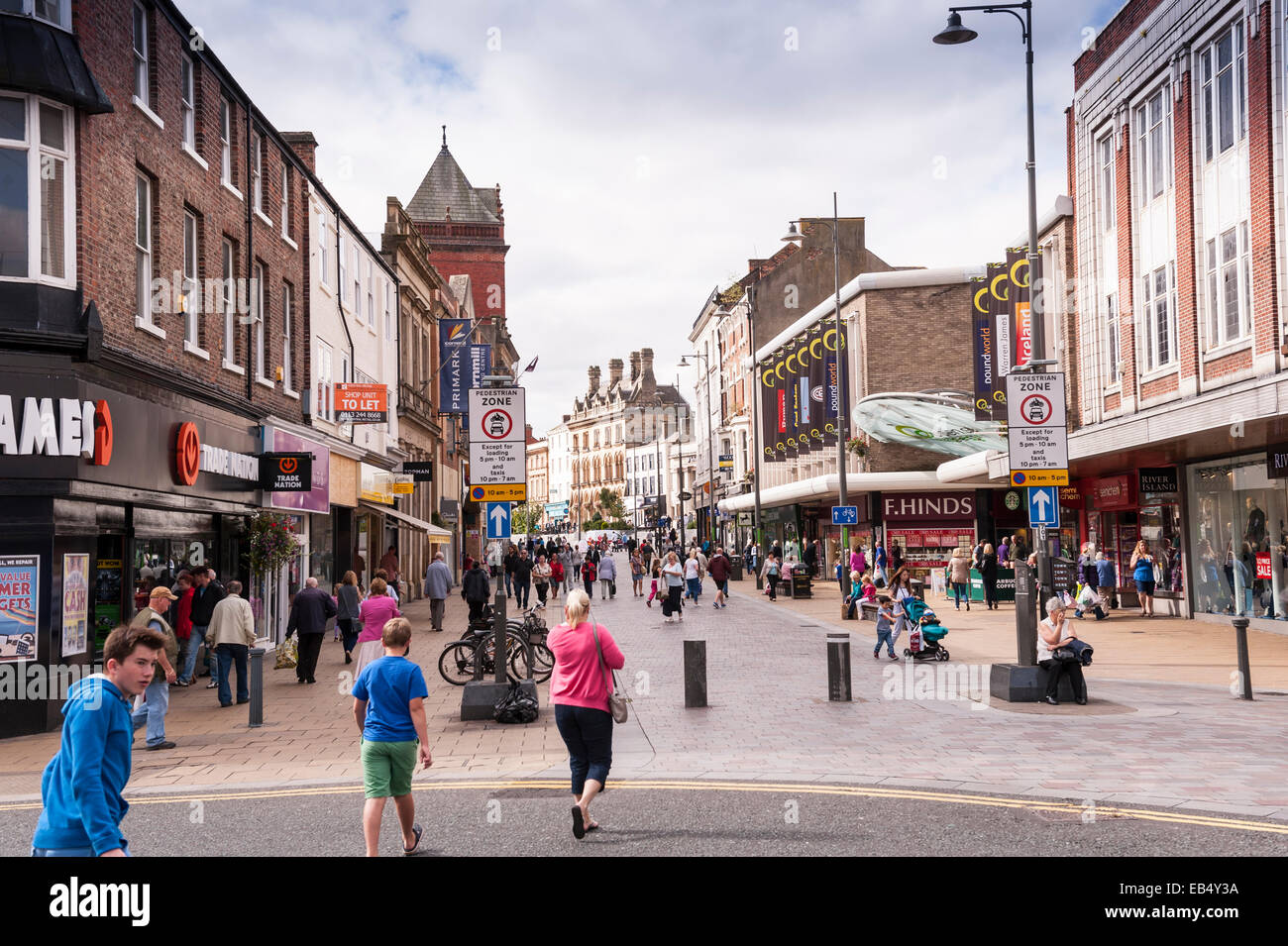 The town centre of Darlington , County Durham , England , Britain , Uk Stock Photo