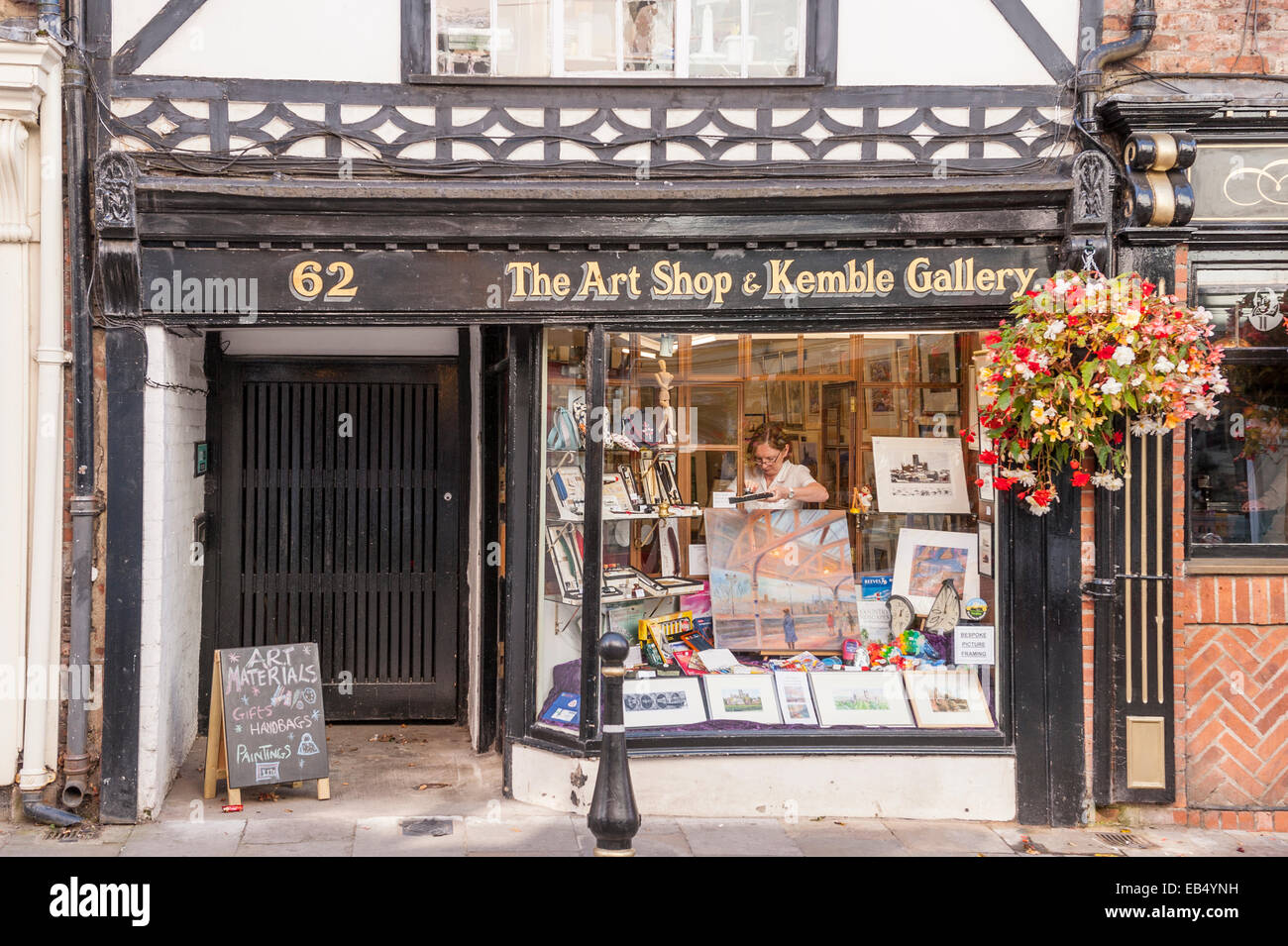 The Art shop store & Kemble Gallery in Durham , England , Britain , Uk Stock Photo