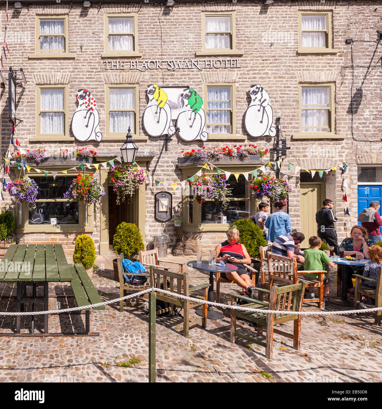 The Black Swan Hotel in Leyburn , the Yorkshire Dales  Yorkshire , England , Britain , Uk Stock Photo