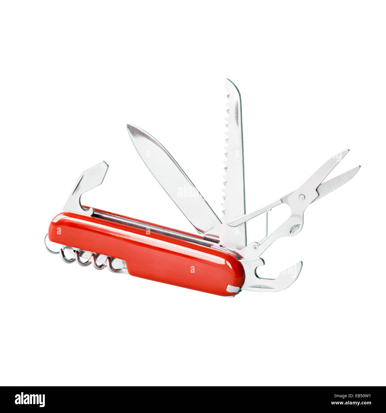 Red swiss knife Stock Photo