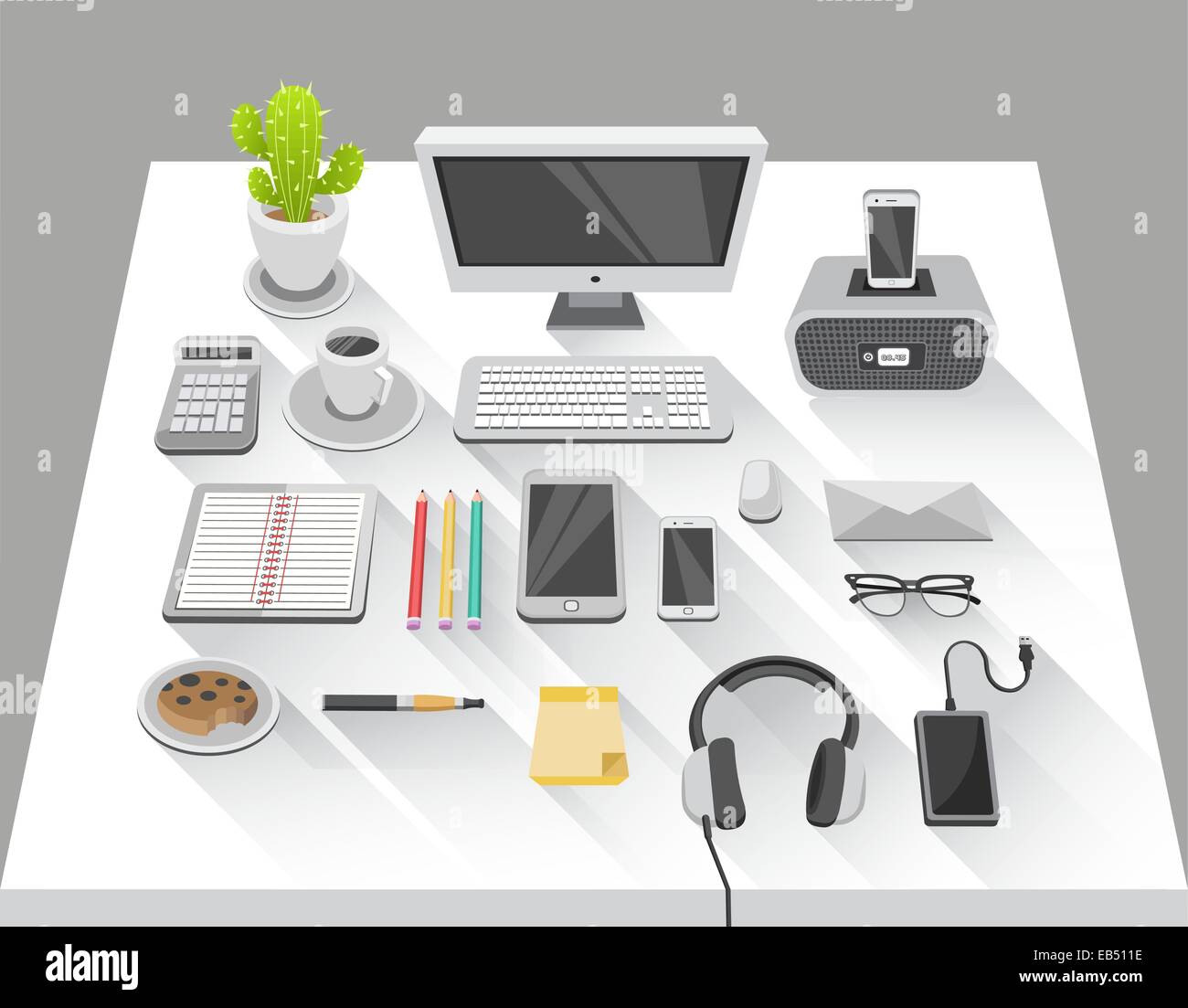 Computer devices vector Stock Vector Images - Alamy